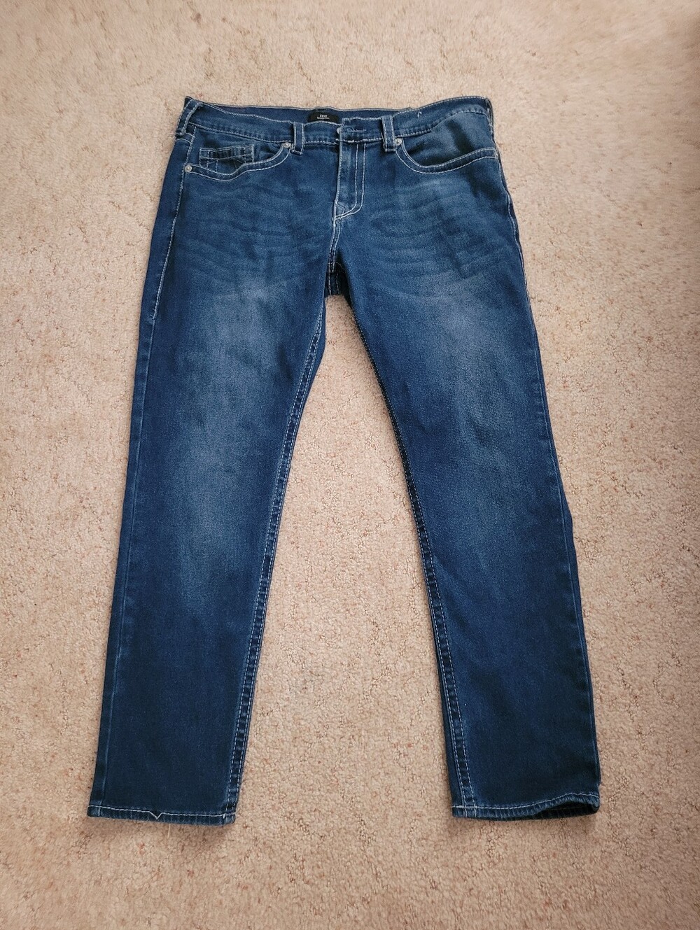 Mens True Religion Geno Relaxed Slim Jeans